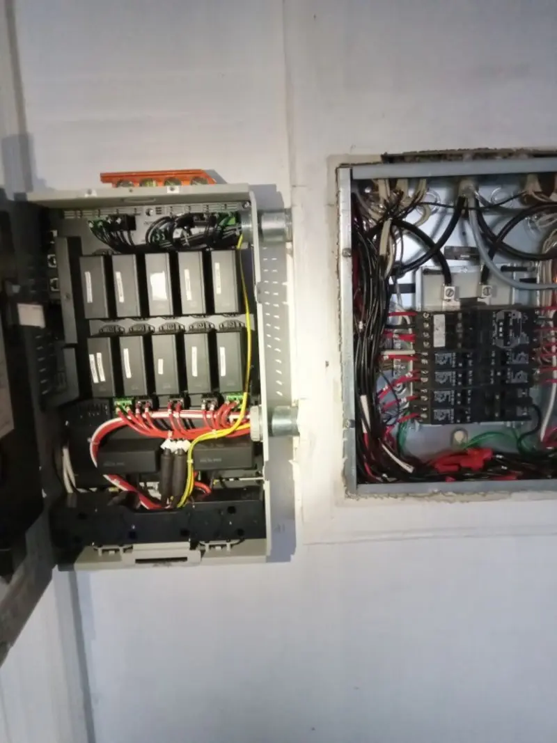 Electrical panel upgrade completed for Security Camera Wiring in Forest City